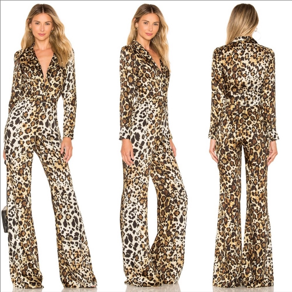 NWT | Alexis | Danai Leopard Wide Leg Jumpsuit
